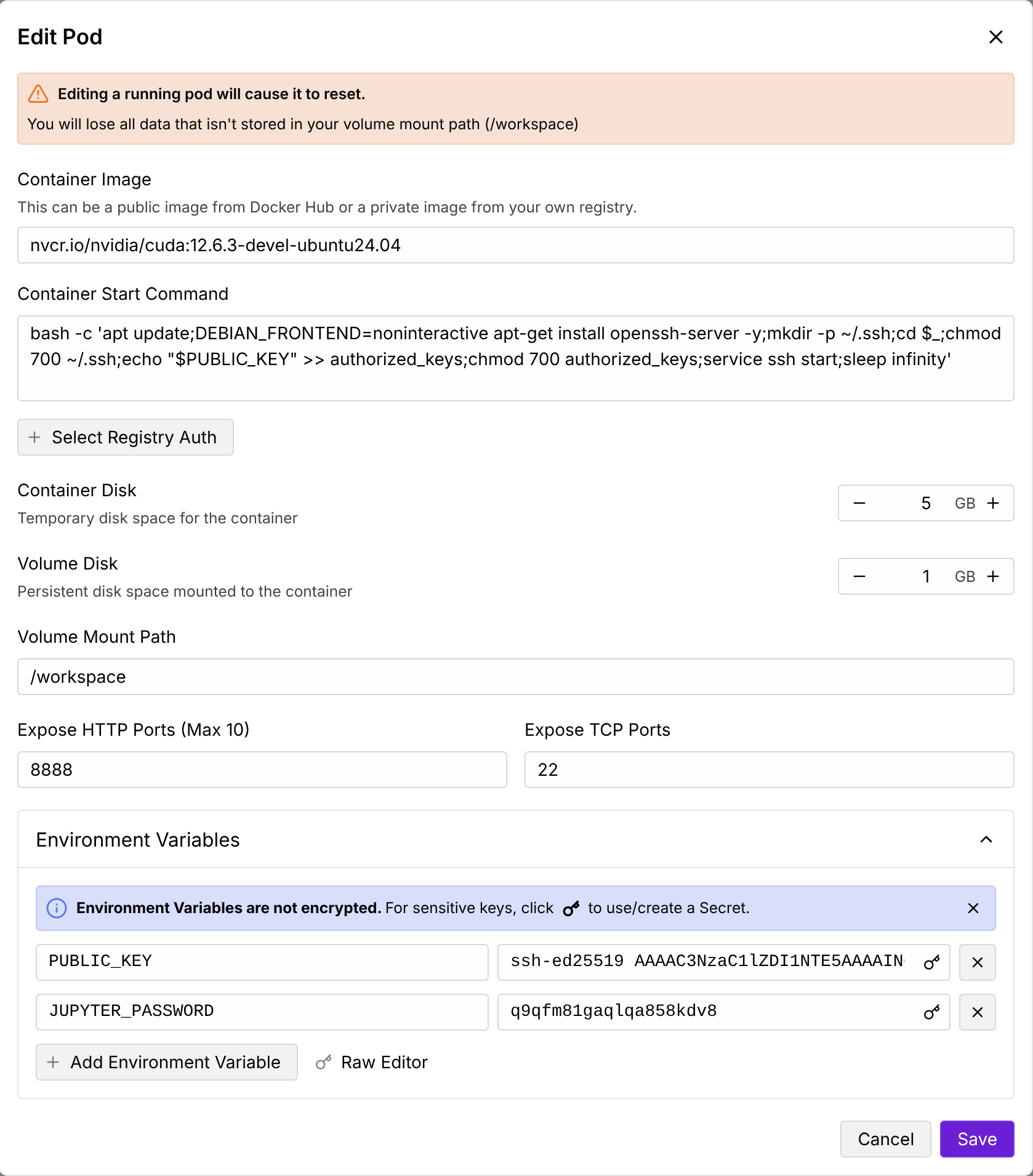 Enviroment Variables Used In Custom Template Enviroment Variables Used In Custom Template