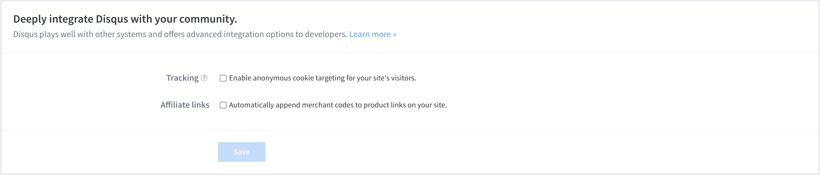 Disqus Affiliate Links